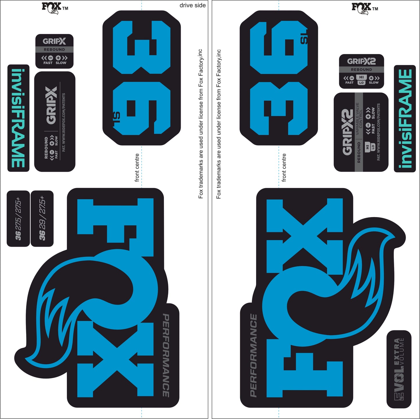 Fox 36 Performance SL 2026 Decals