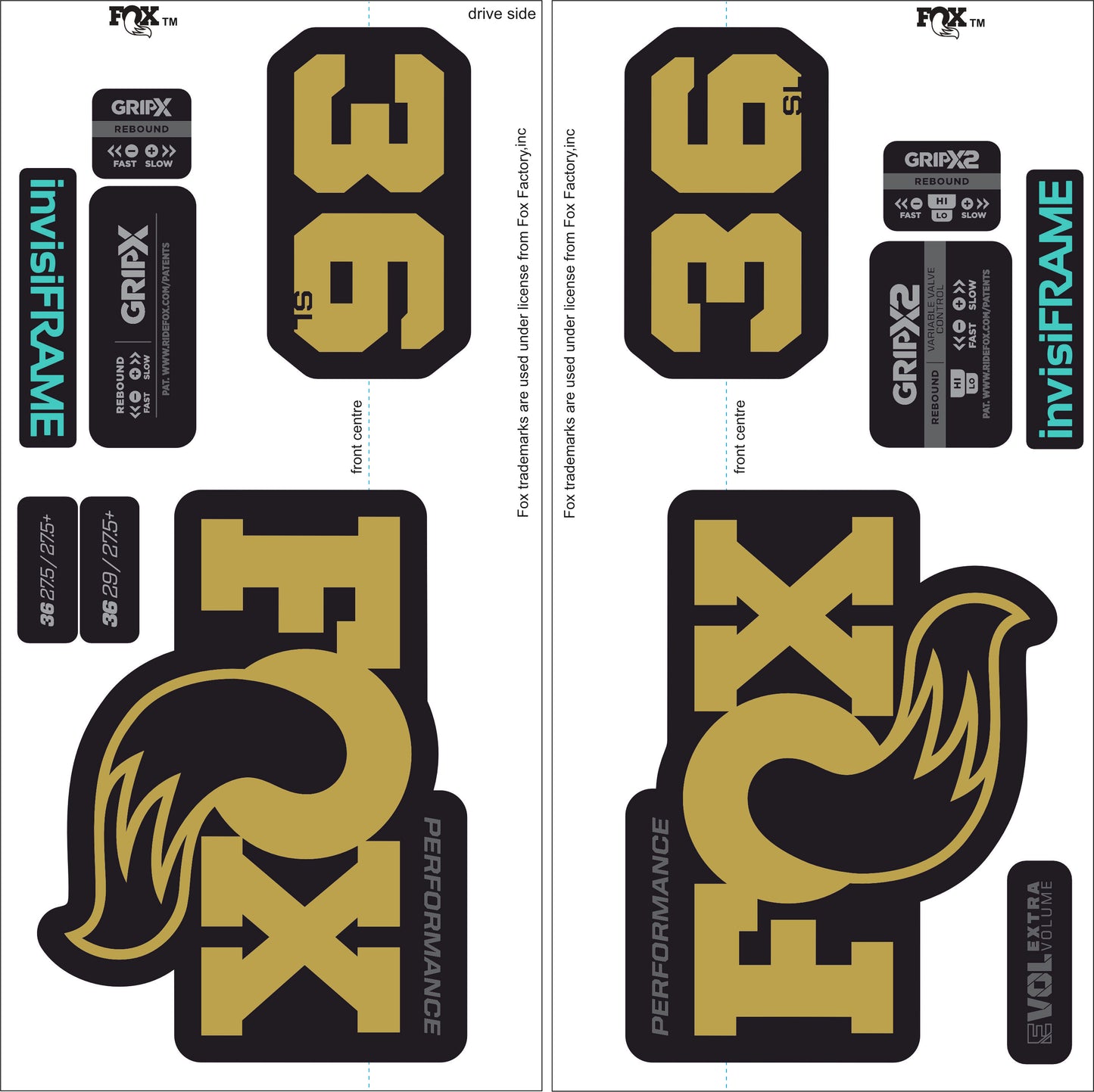 Fox 36 Performance SL 2026 Decals