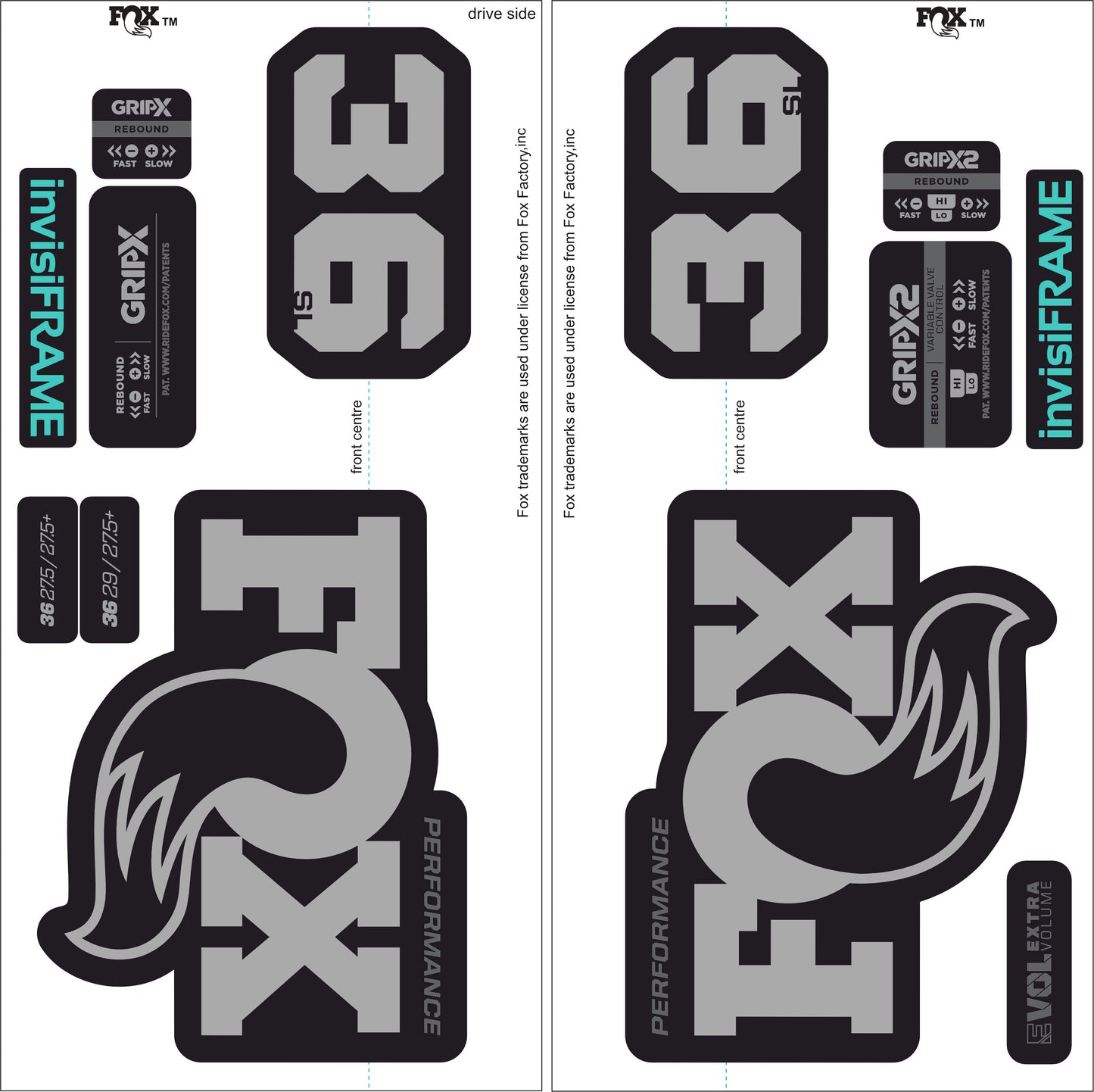 Fox 36 Performance SL 2026 Decals