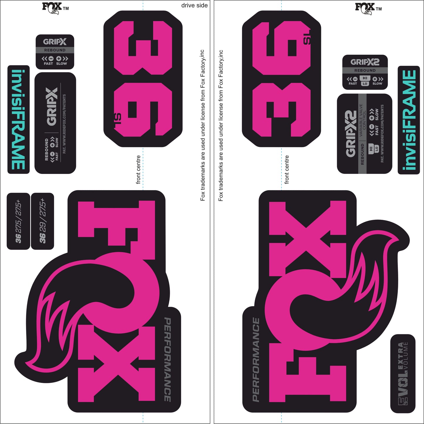 Fox 36 Performance SL 2026 Decals