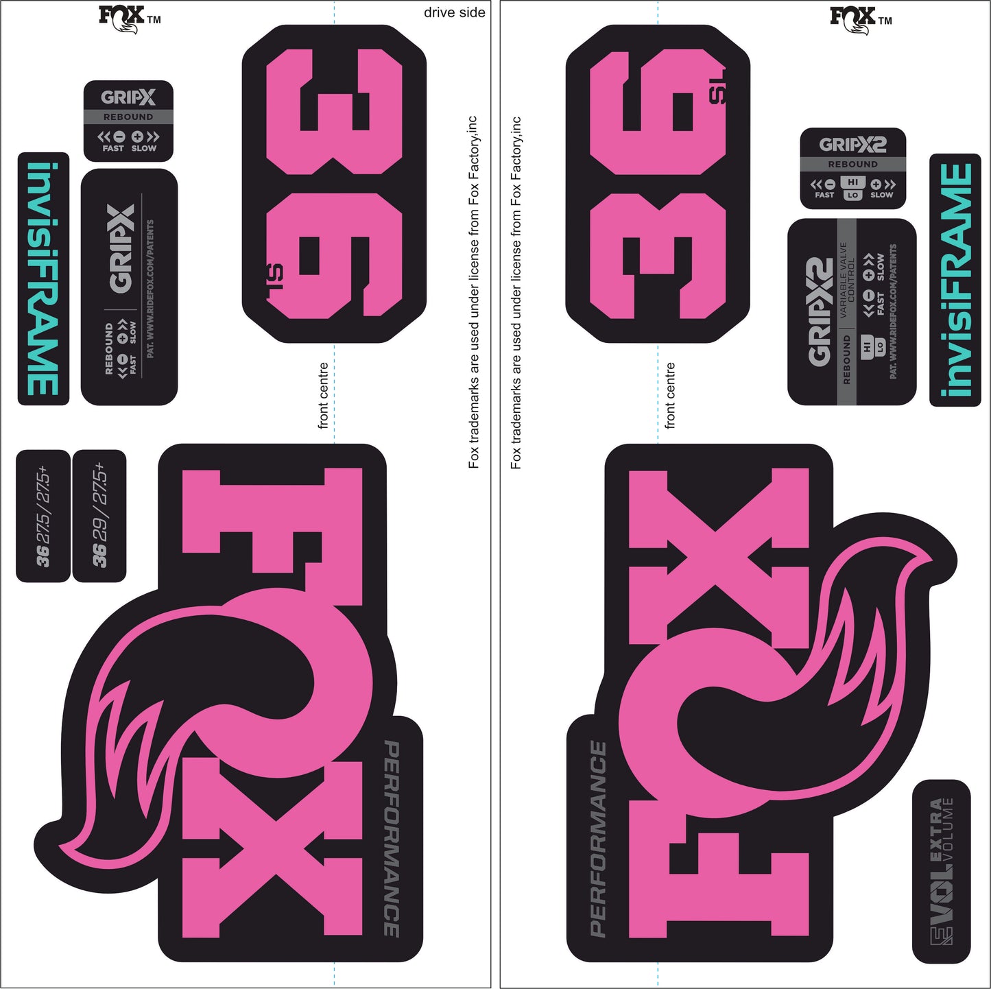 Fox 36 Performance SL 2026 Decals