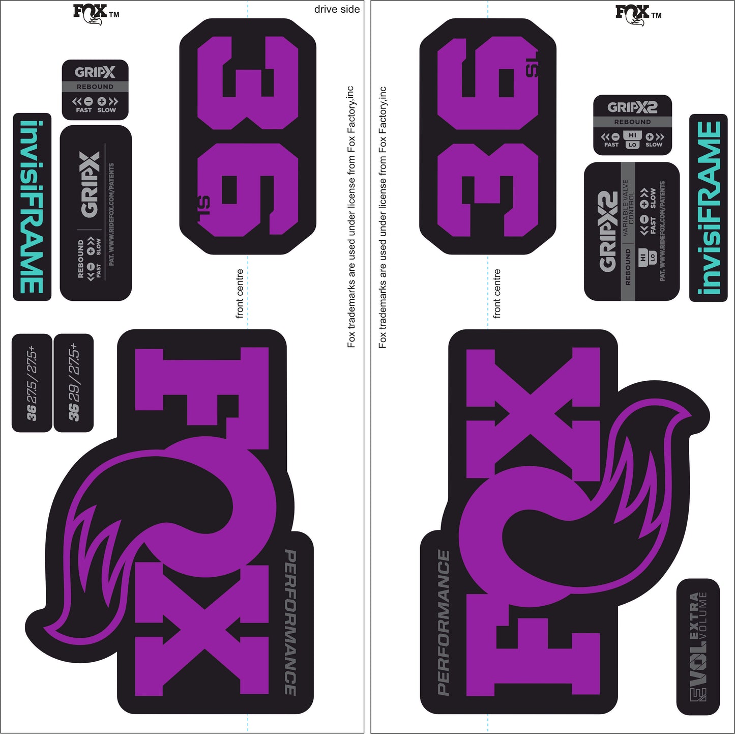 Fox 36 Performance SL 2026 Decals