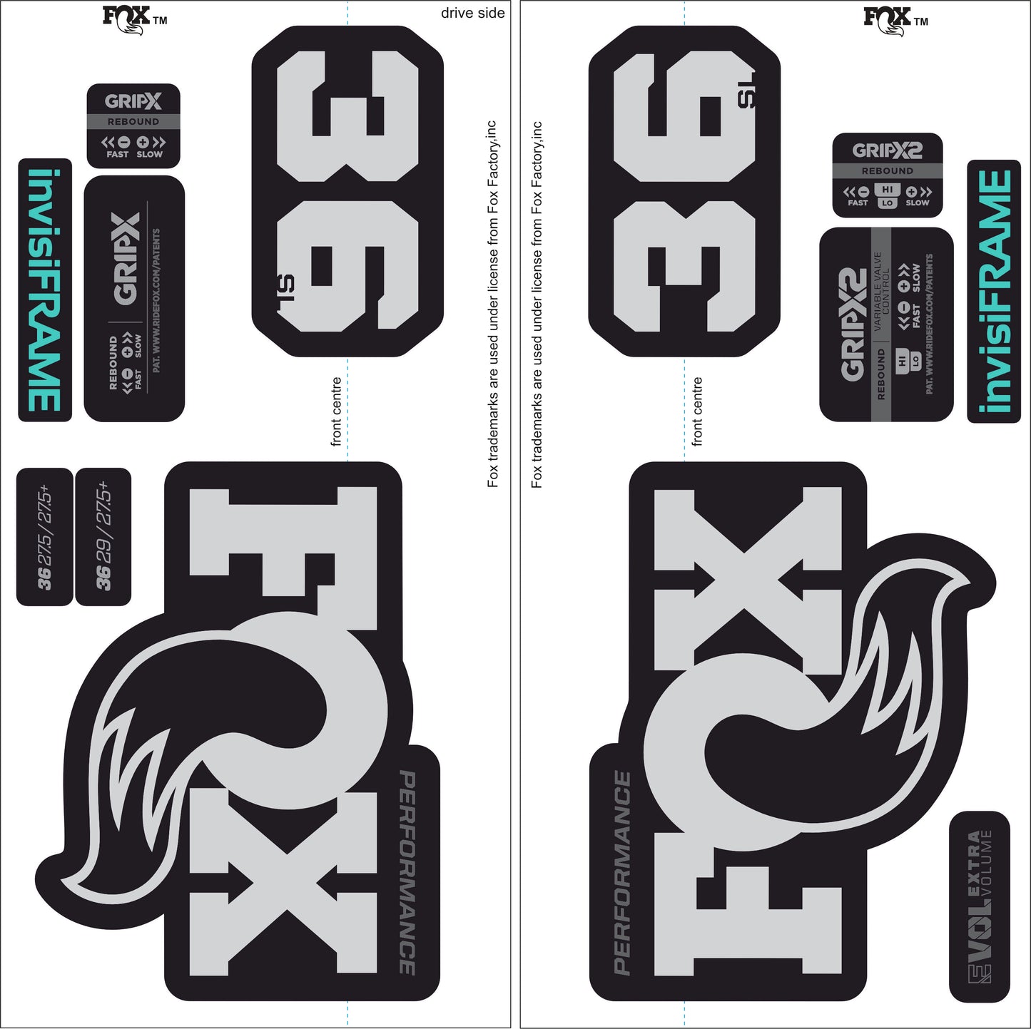 Fox 36 Performance SL 2026 Decals