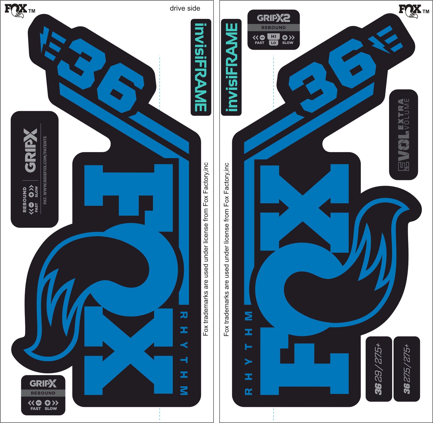 Fox 36 Rhythm E BIKE 2027 Decals