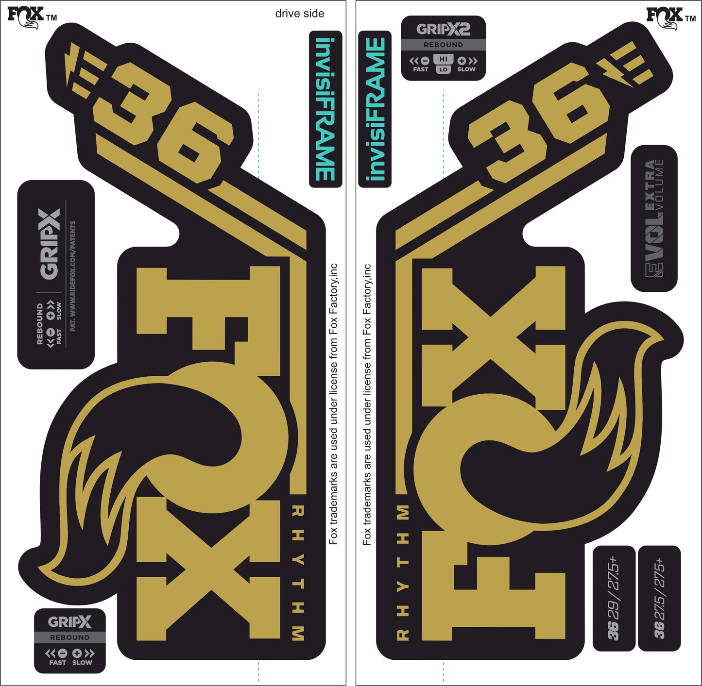 Fox 36 Rhythm E BIKE 2027 Decals