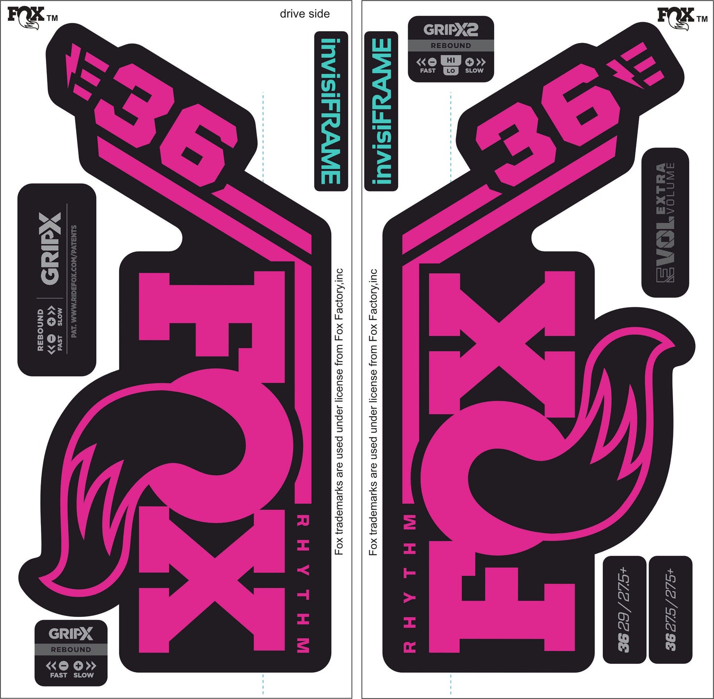 Fox 36 Rhythm E BIKE 2027 Decals