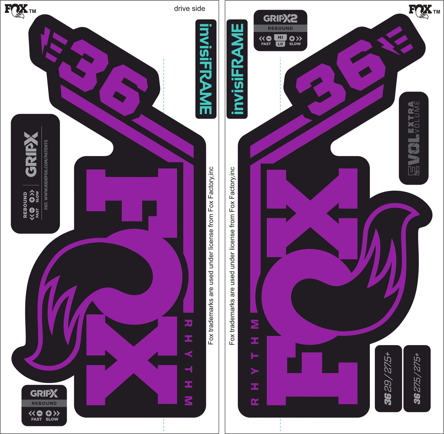 Fox 36 Rhythm E BIKE 2027 Decals