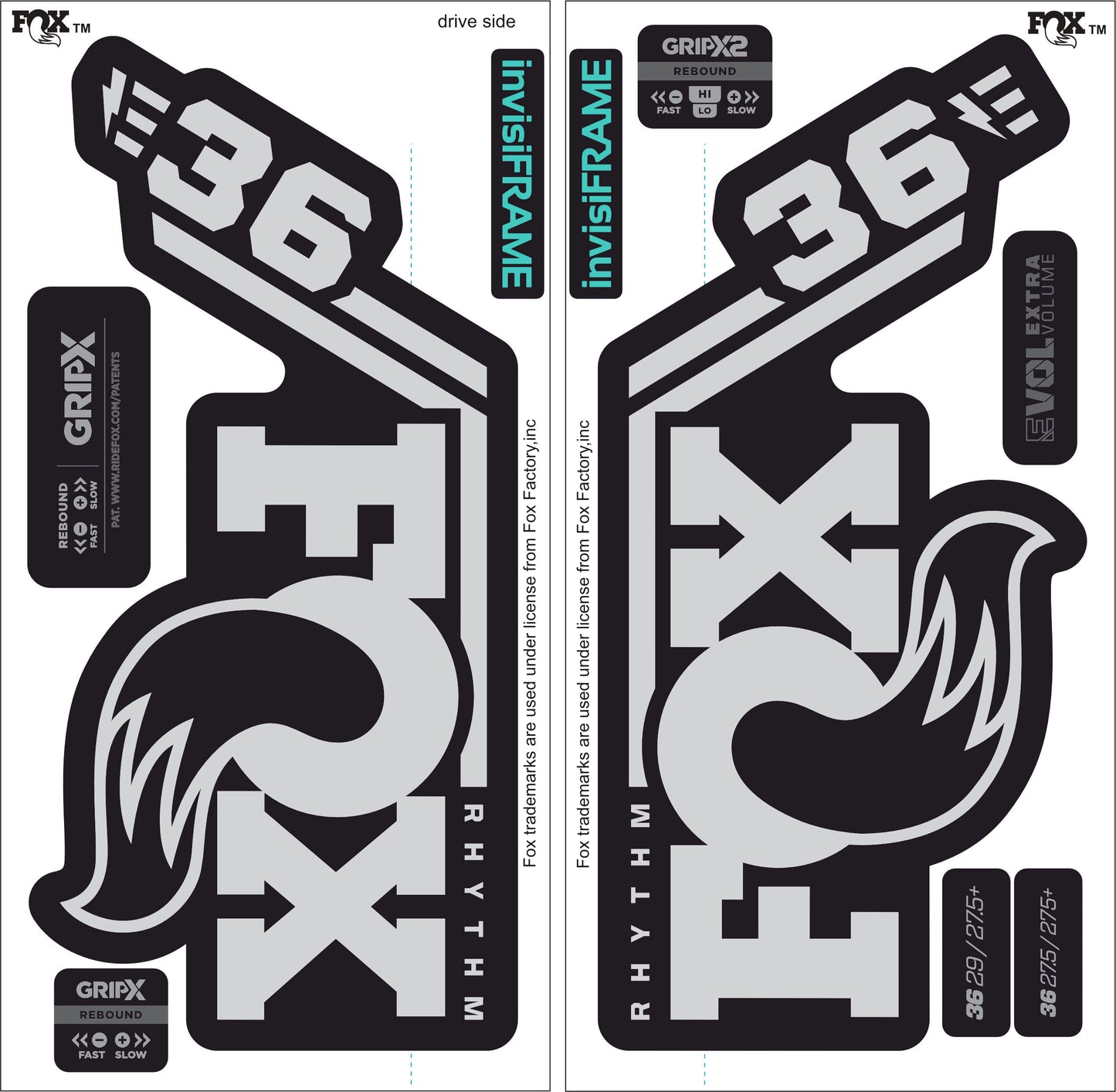 Fox 36 Rhythm E BIKE 2027 Decals