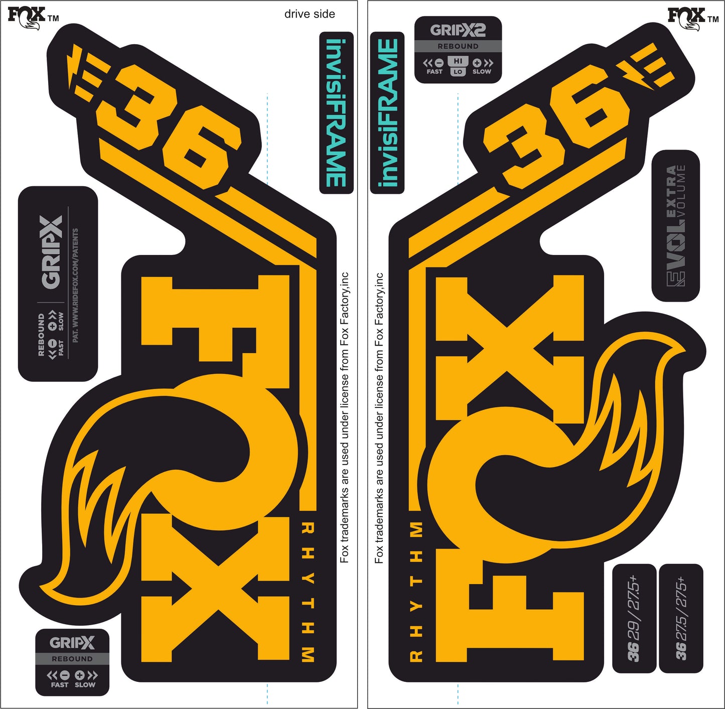 Fox 36 Rhythm E BIKE 2027 Decals