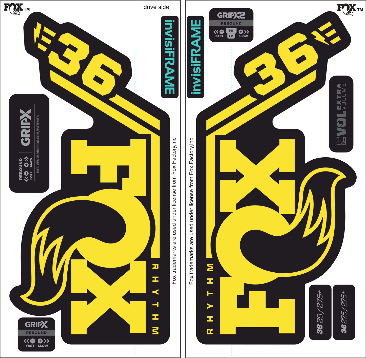 Fox 36 Rhythm E BIKE 2027 Decals