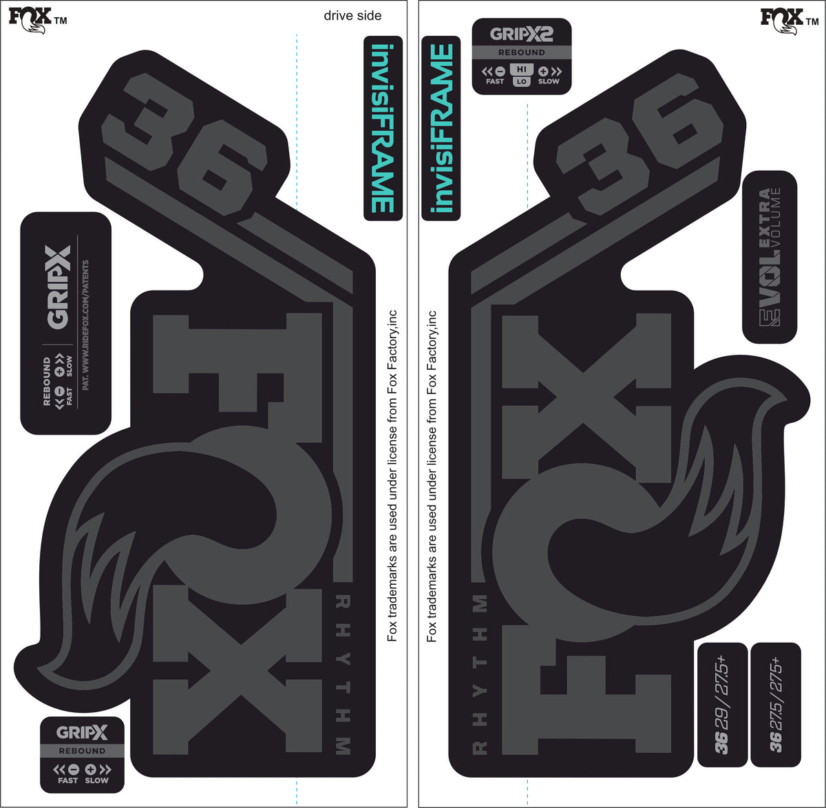 Fox 36 Rhythm 2027 Decals