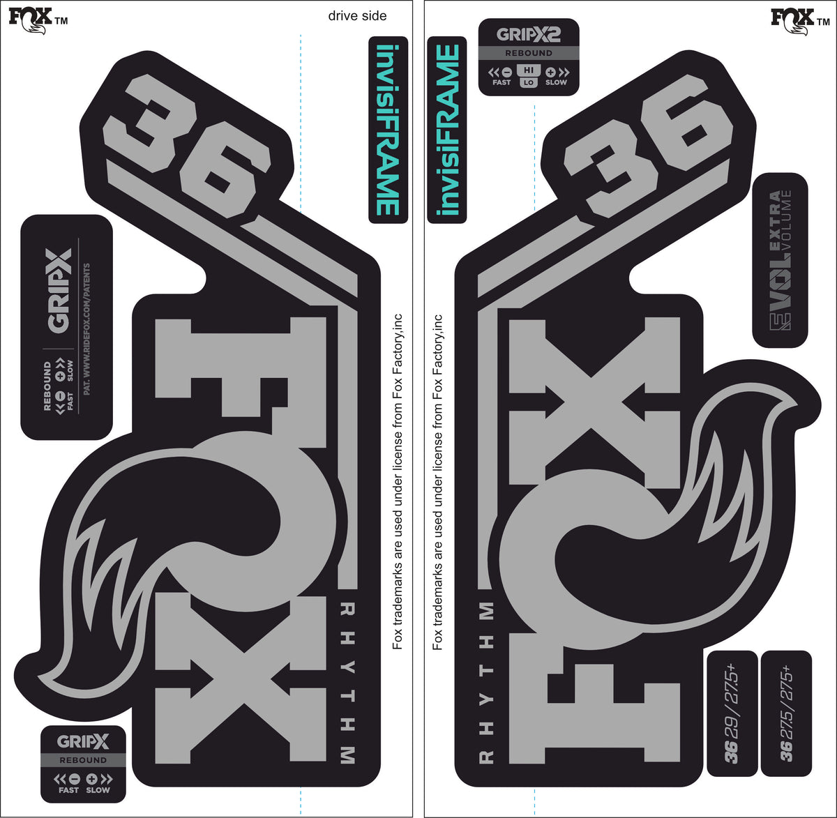 Fox 36 Rhythm 2027 Decals