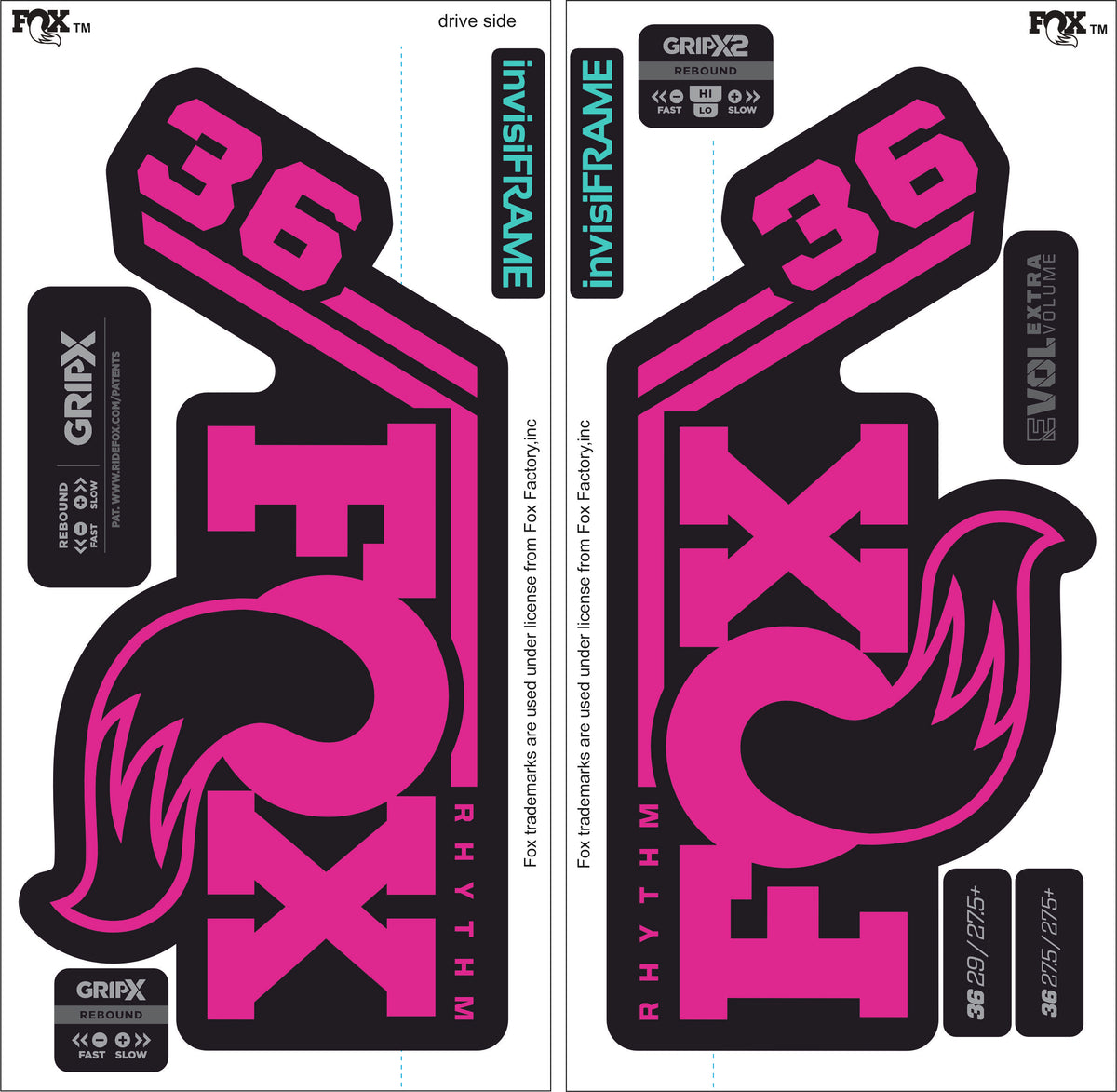 Fox 36 Rhythm 2027 Decals