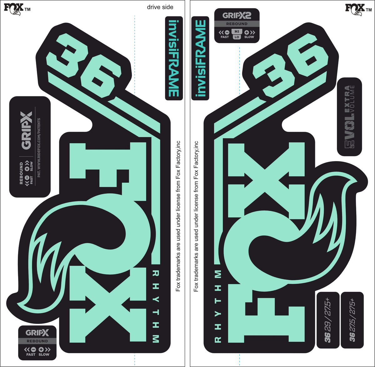 Fox 36 Rhythm 2027 Decals
