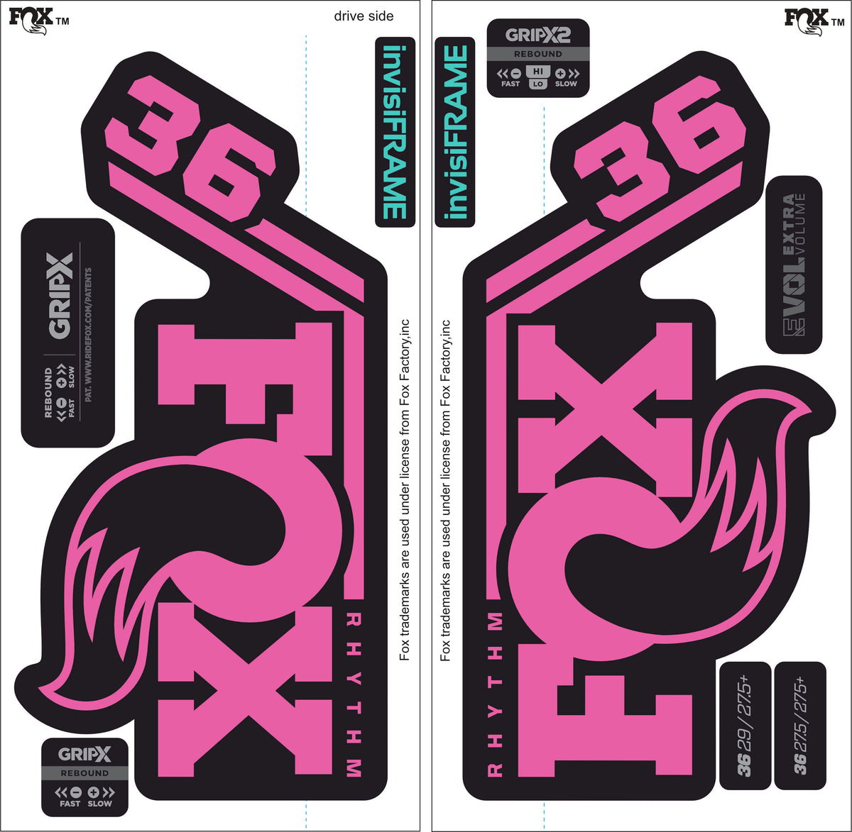 Fox 36 Rhythm 2027 Decals