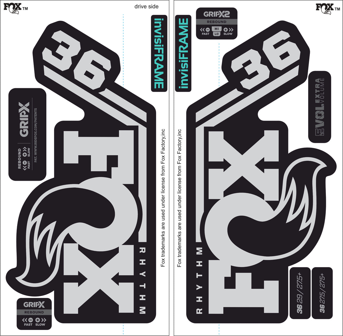 Fox 36 Rhythm 2027 Decals