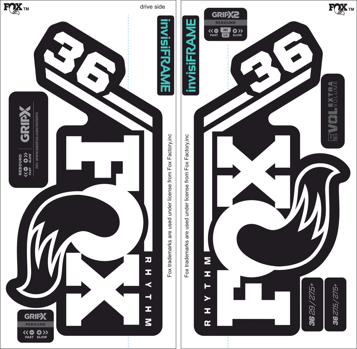 Fox 36 Rhythm 2027 Decals