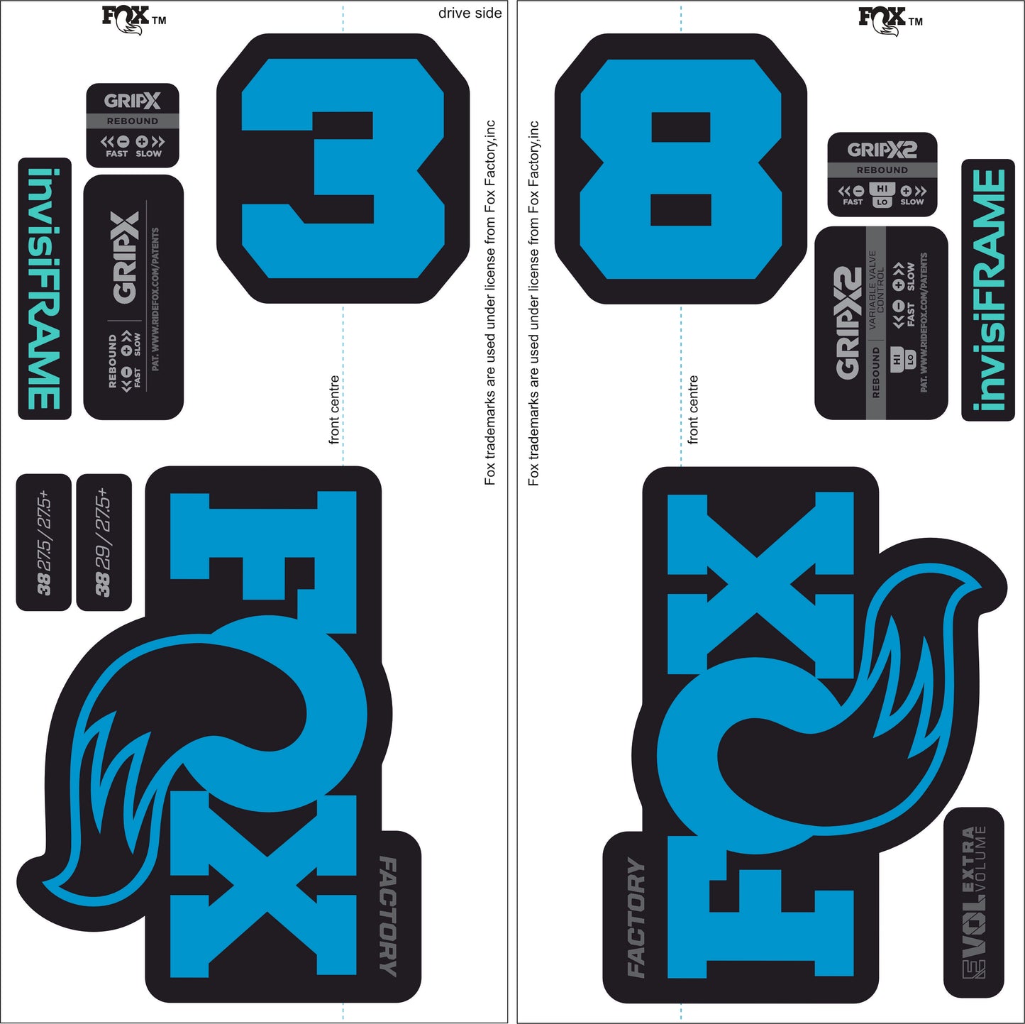 Fox 38 Factory 2027 Decals