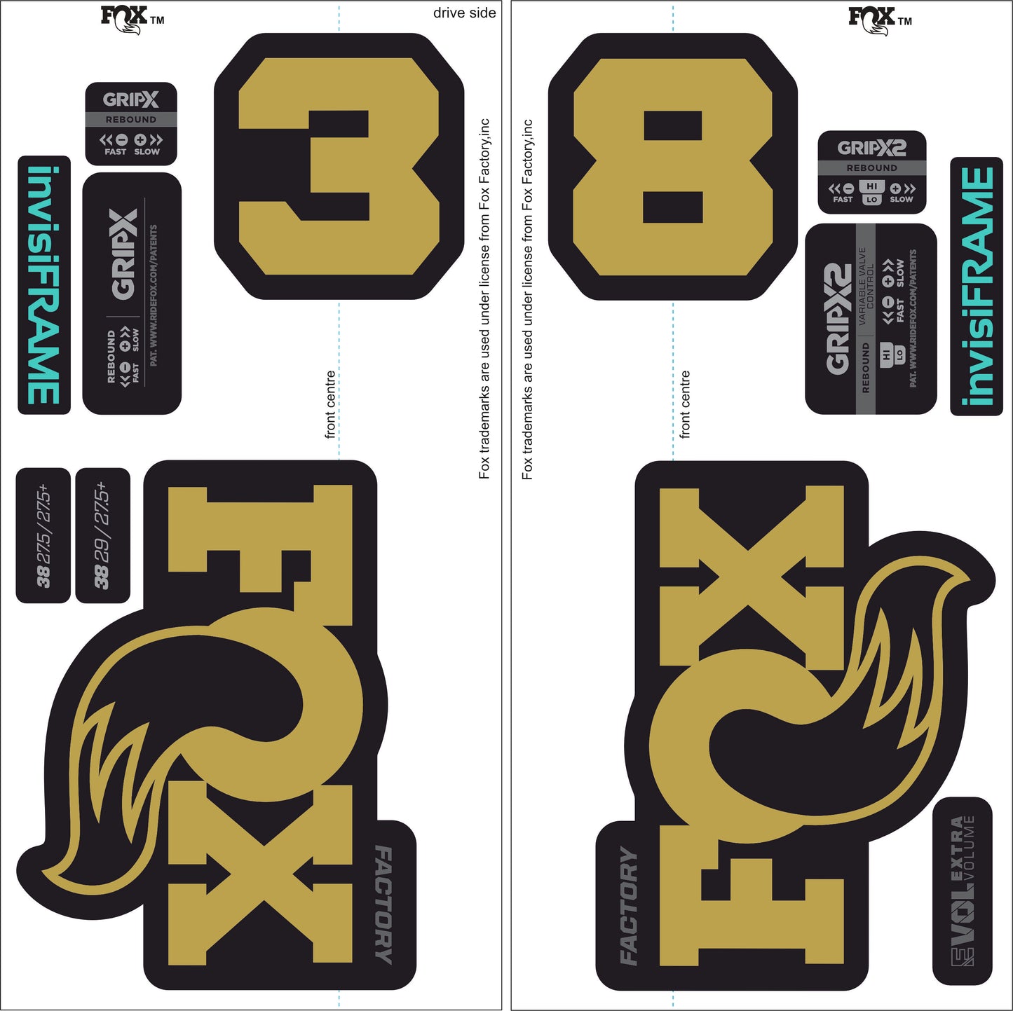 Fox 38 Factory 2027 Decals