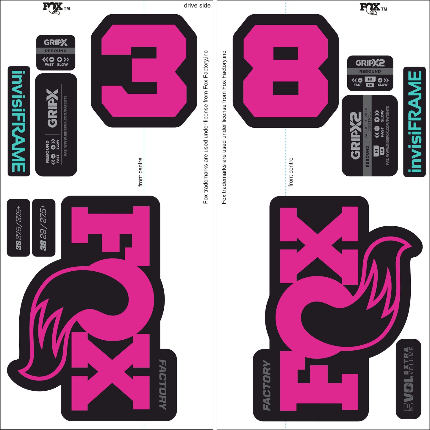 Fox 38 Factory 2027 Decals