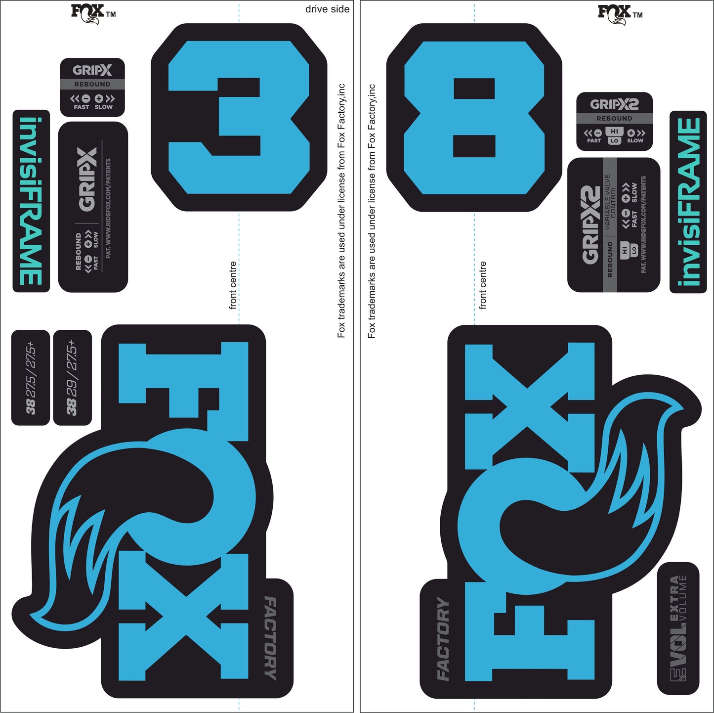 Fox 38 Factory 2027 Decals