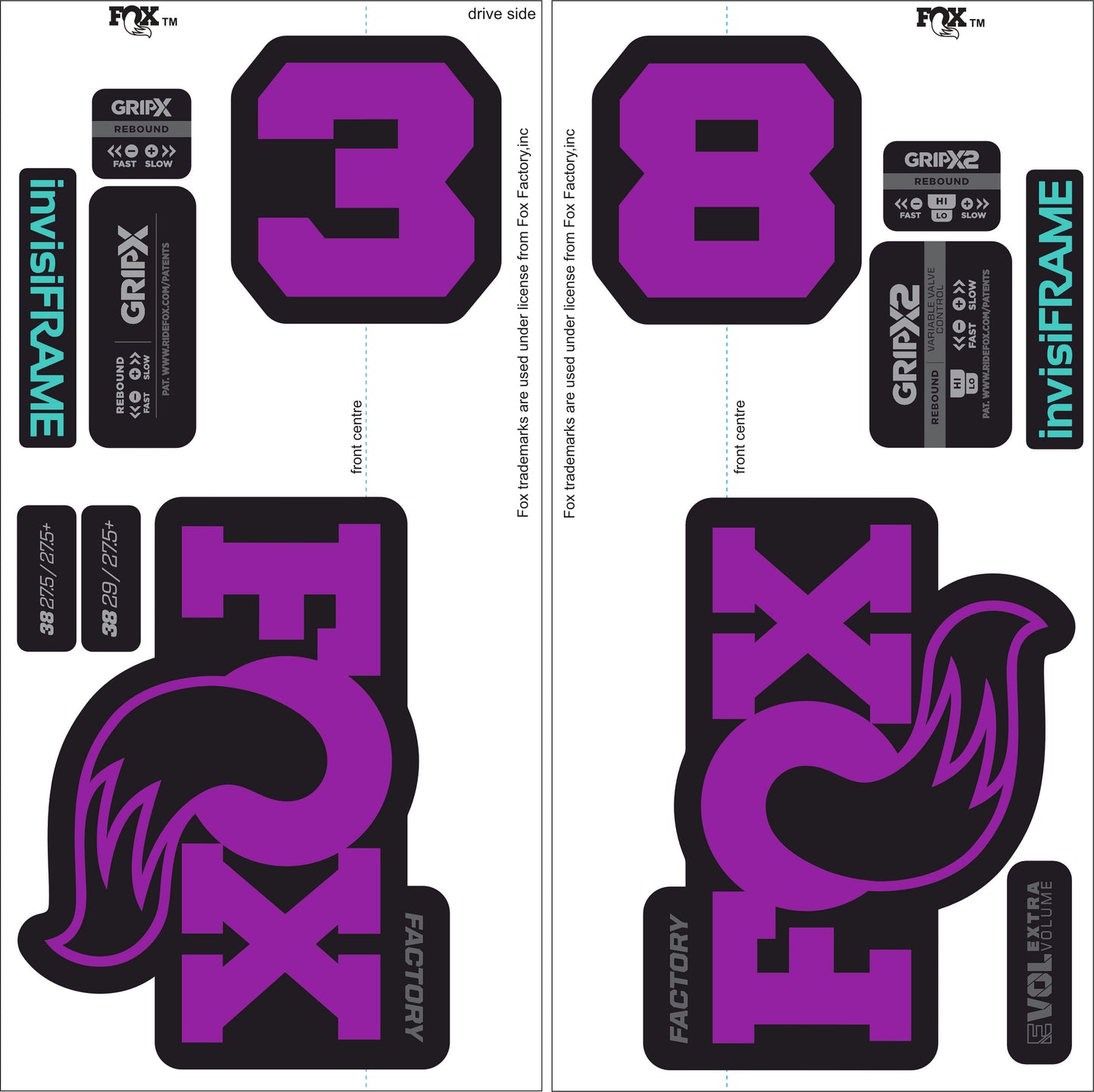 Fox 38 Factory 2027 Decals