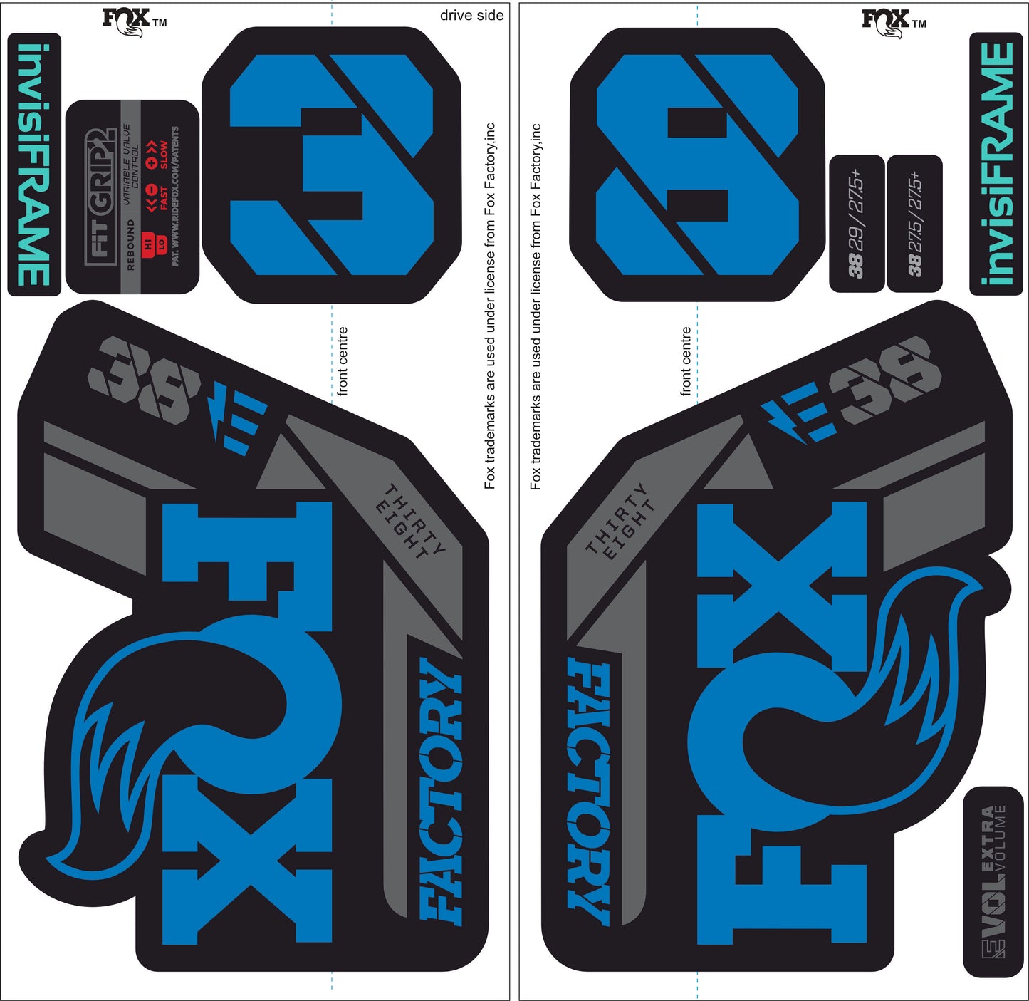 Fox 38 Factory E Bike 2021 Decals