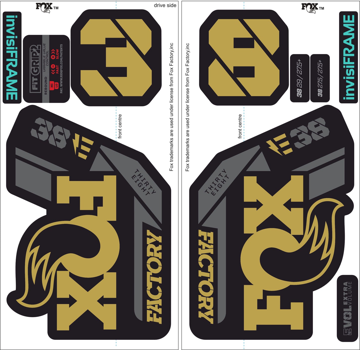 Fox 38 Factory E Bike 2021 Decals