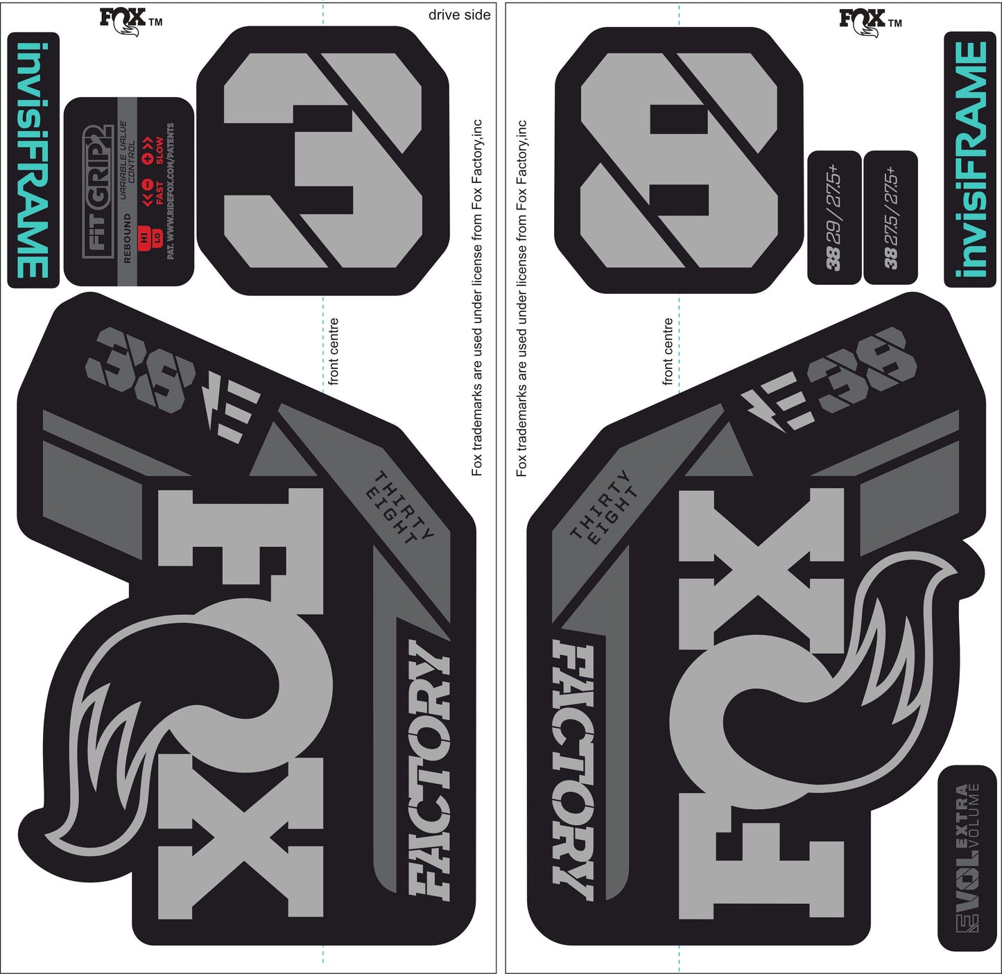 Fox 38 Factory E Bike 2021 Decals