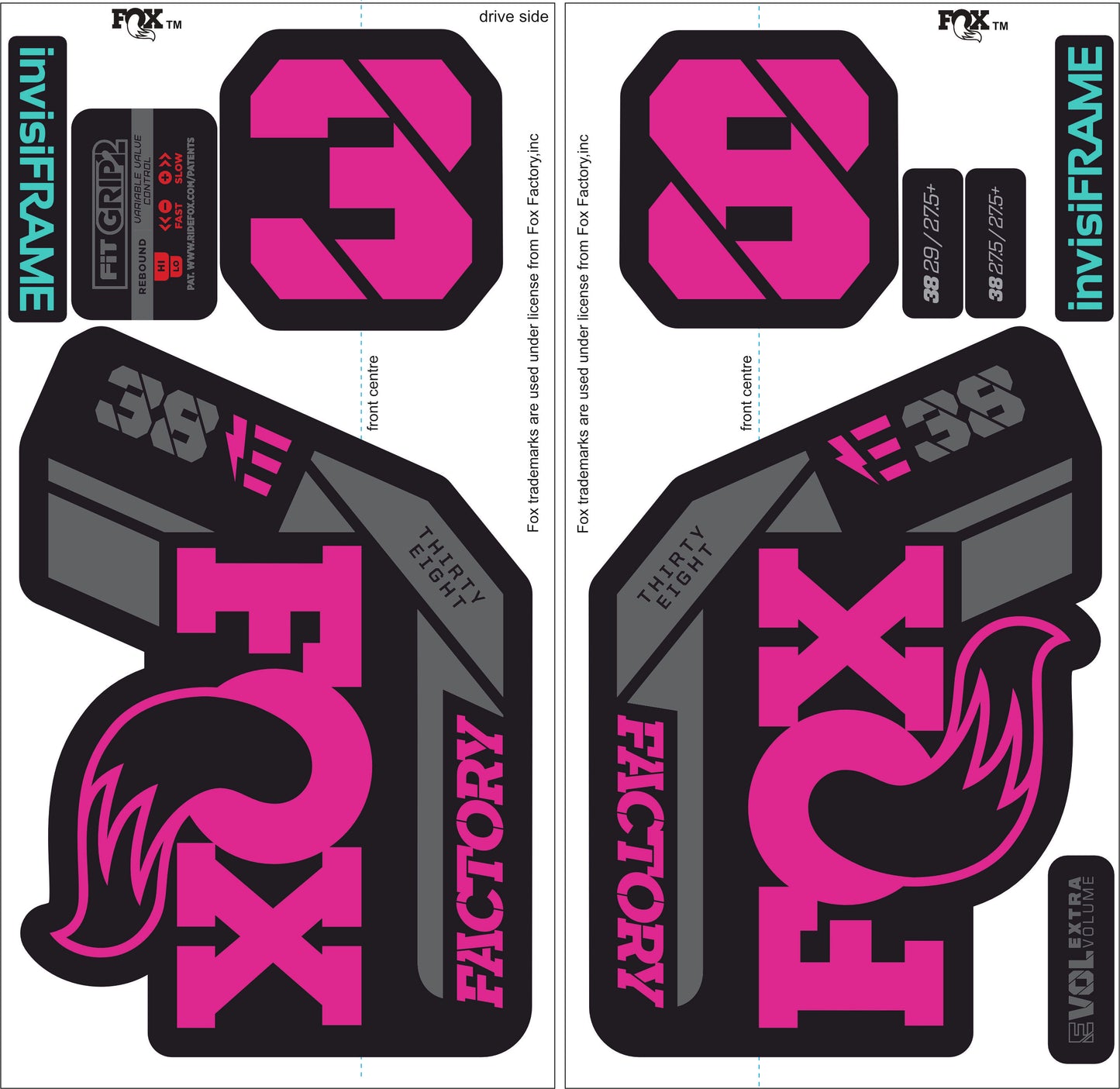 Fox 38 Factory E Bike 2021 Decals