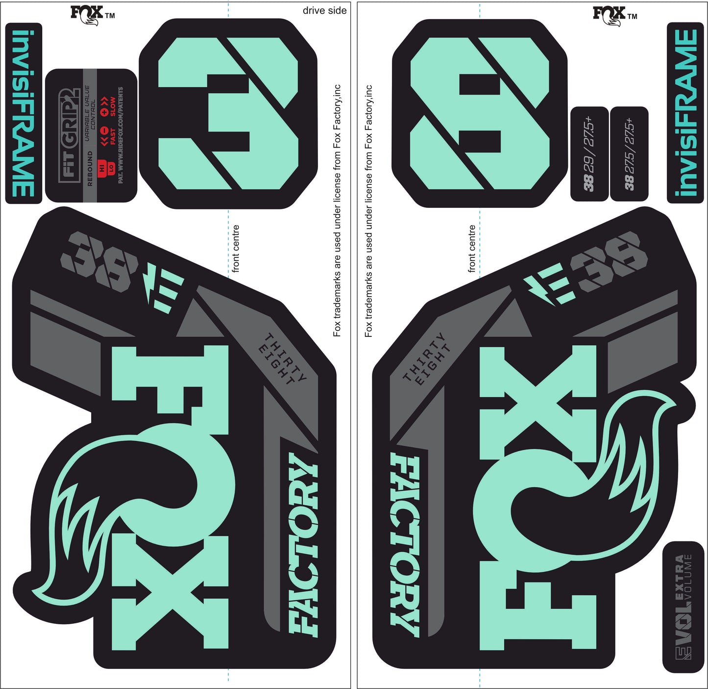 Fox 38 Factory E Bike 2021 Decals