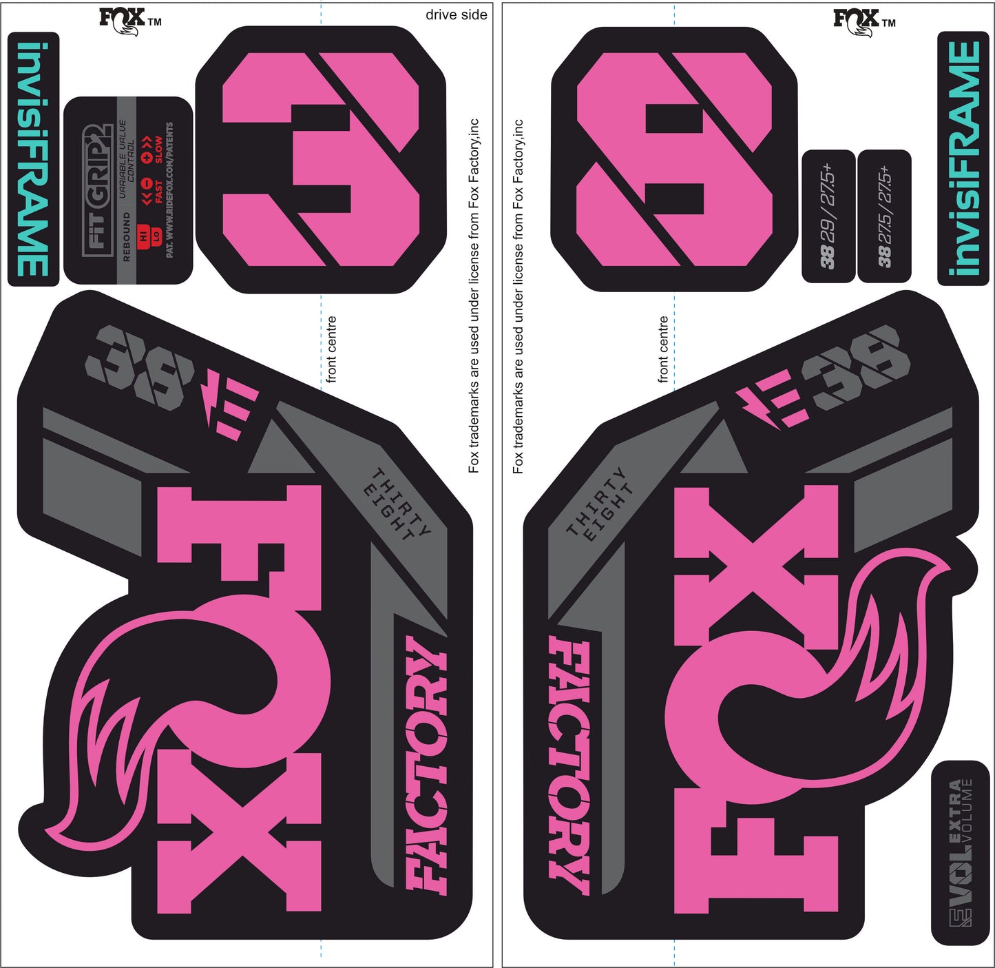Fox 38 Factory E Bike 2021 Decals