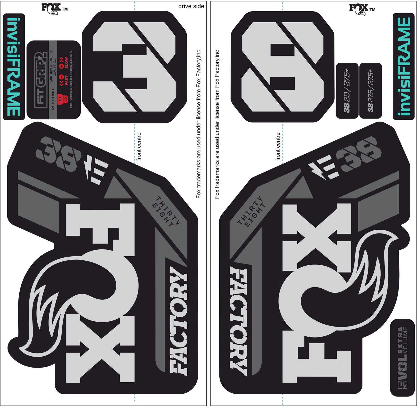 Fox 38 Factory E Bike 2021 Decals