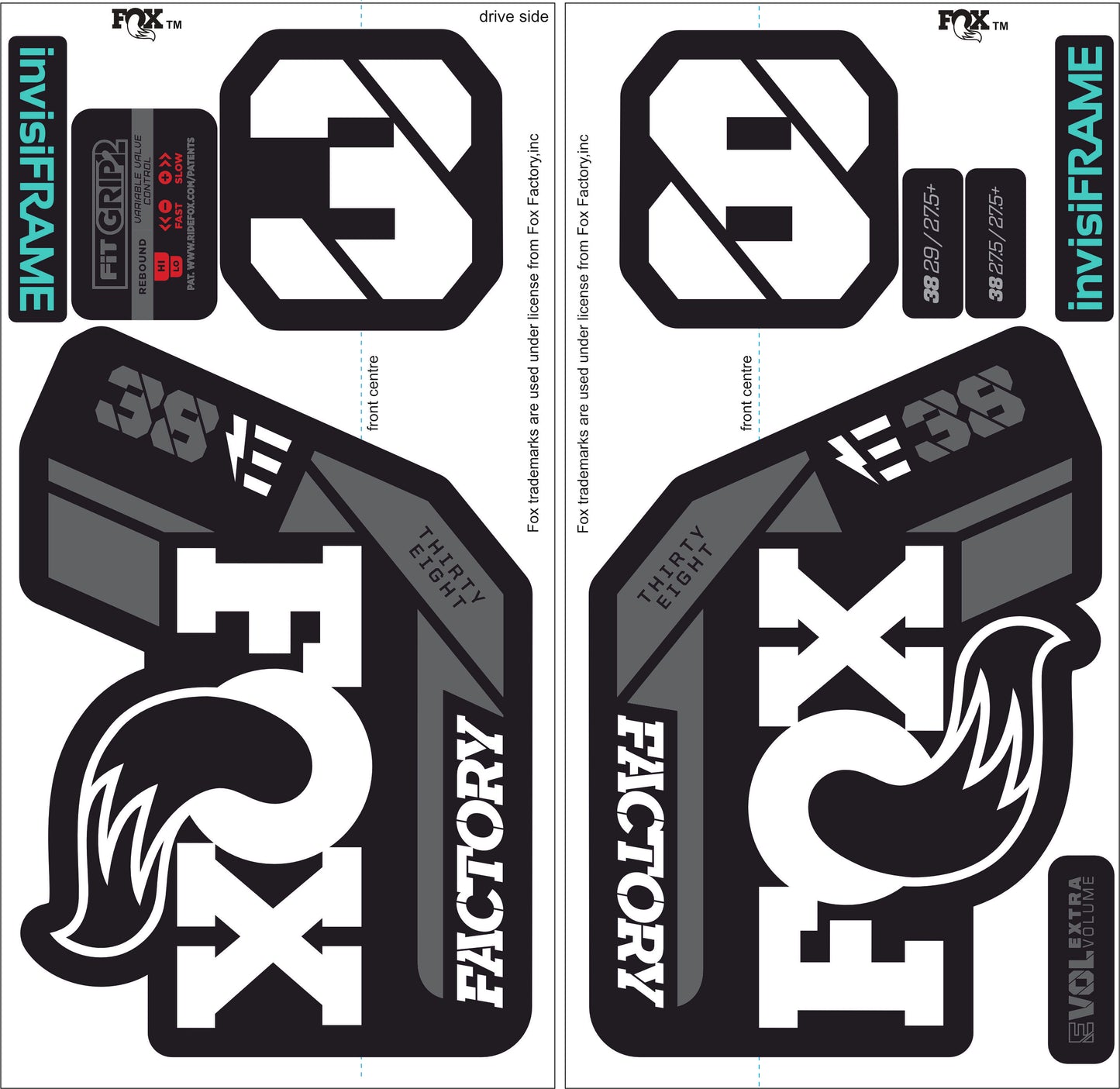 Fox 38 Factory E Bike 2021 Decals