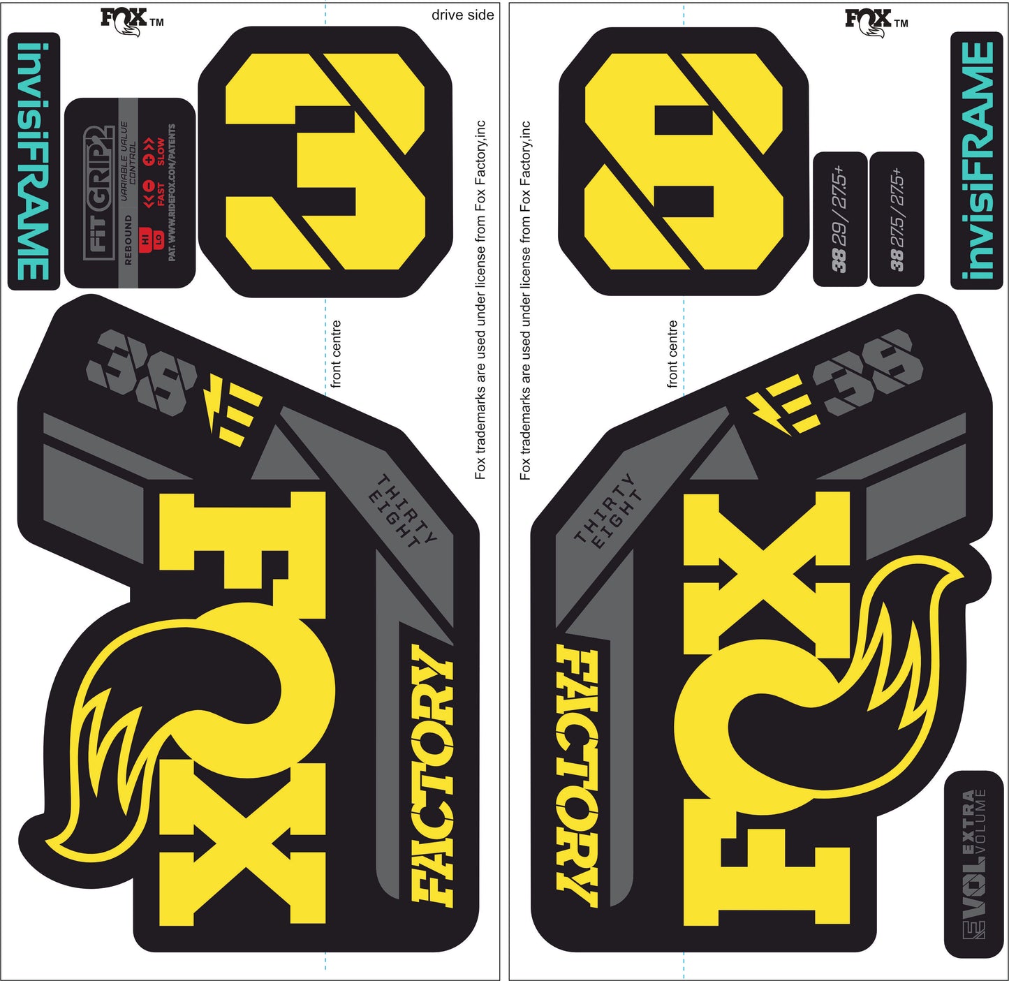 Fox 38 Factory E Bike 2021 Decals