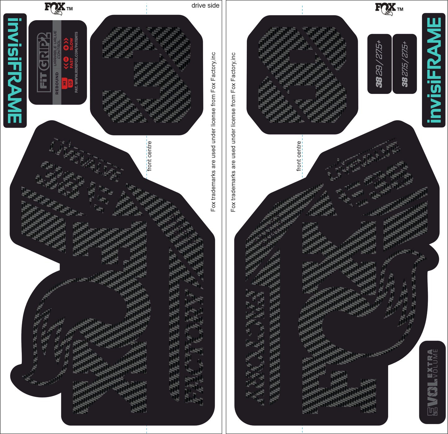 Fox 38 Factory E Bike Live Valve 2021 Decals