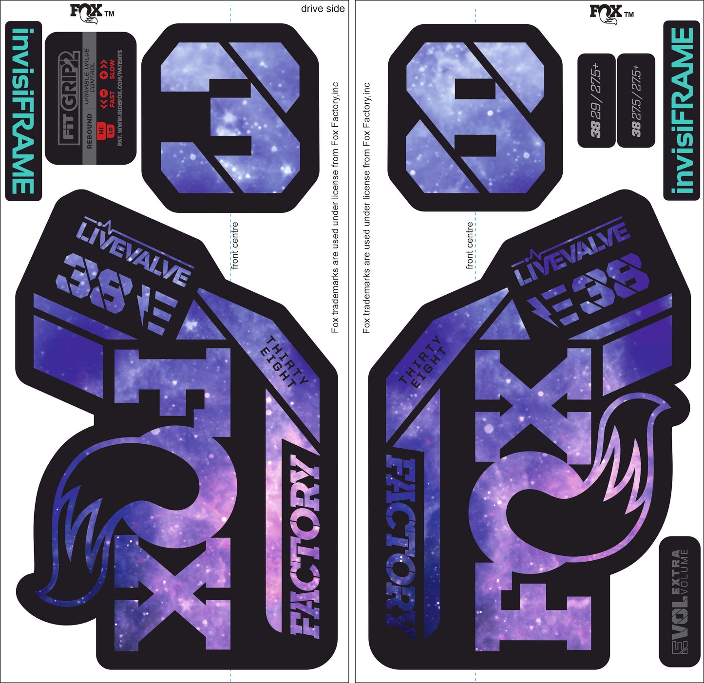 Fox 38 Factory E Bike Live Valve 2021 Decals