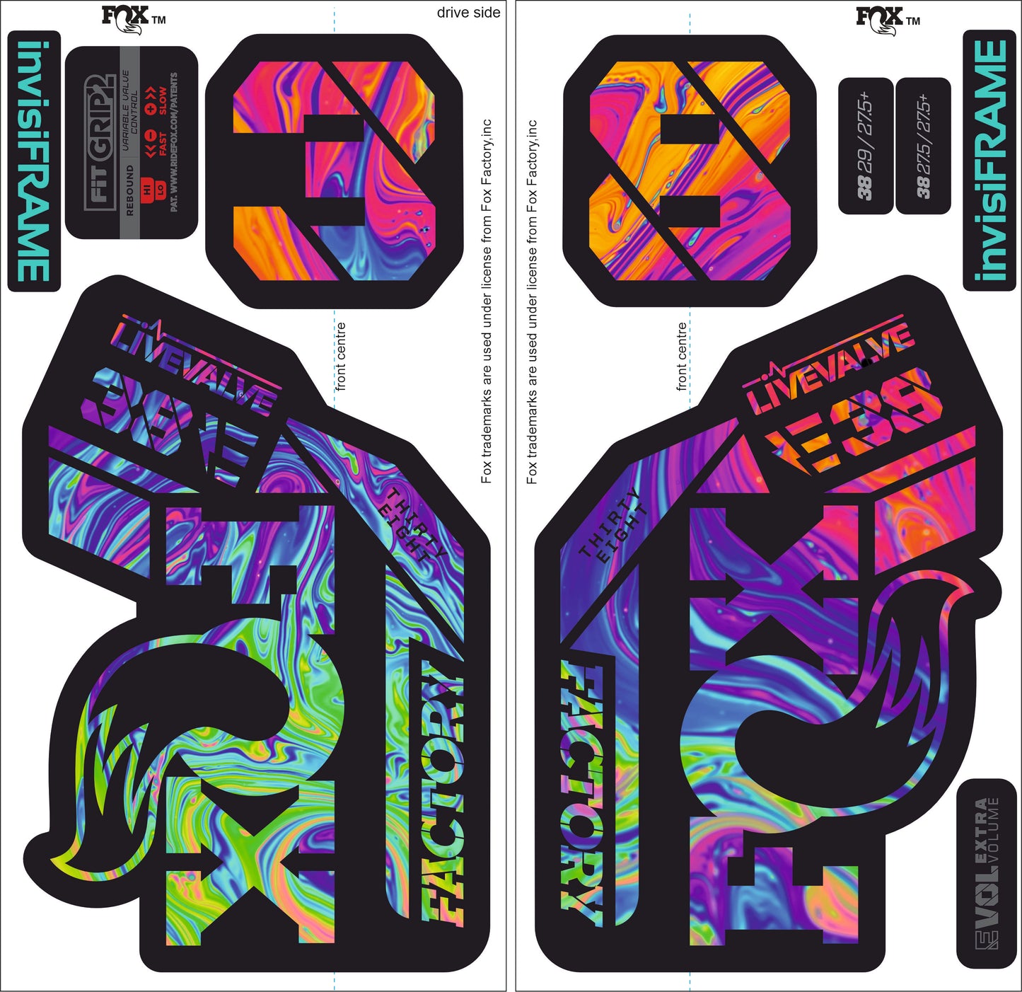 Fox 38 Factory E Bike Live Valve 2021 Decals