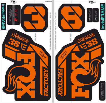 Fox 38 Factory E Bike Live Valve 2021 Decals