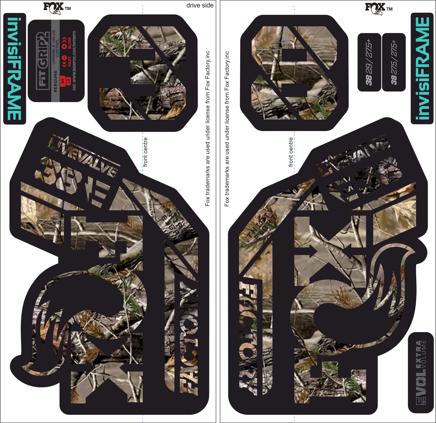 Fox 38 Factory E Bike Live Valve 2021 Decals