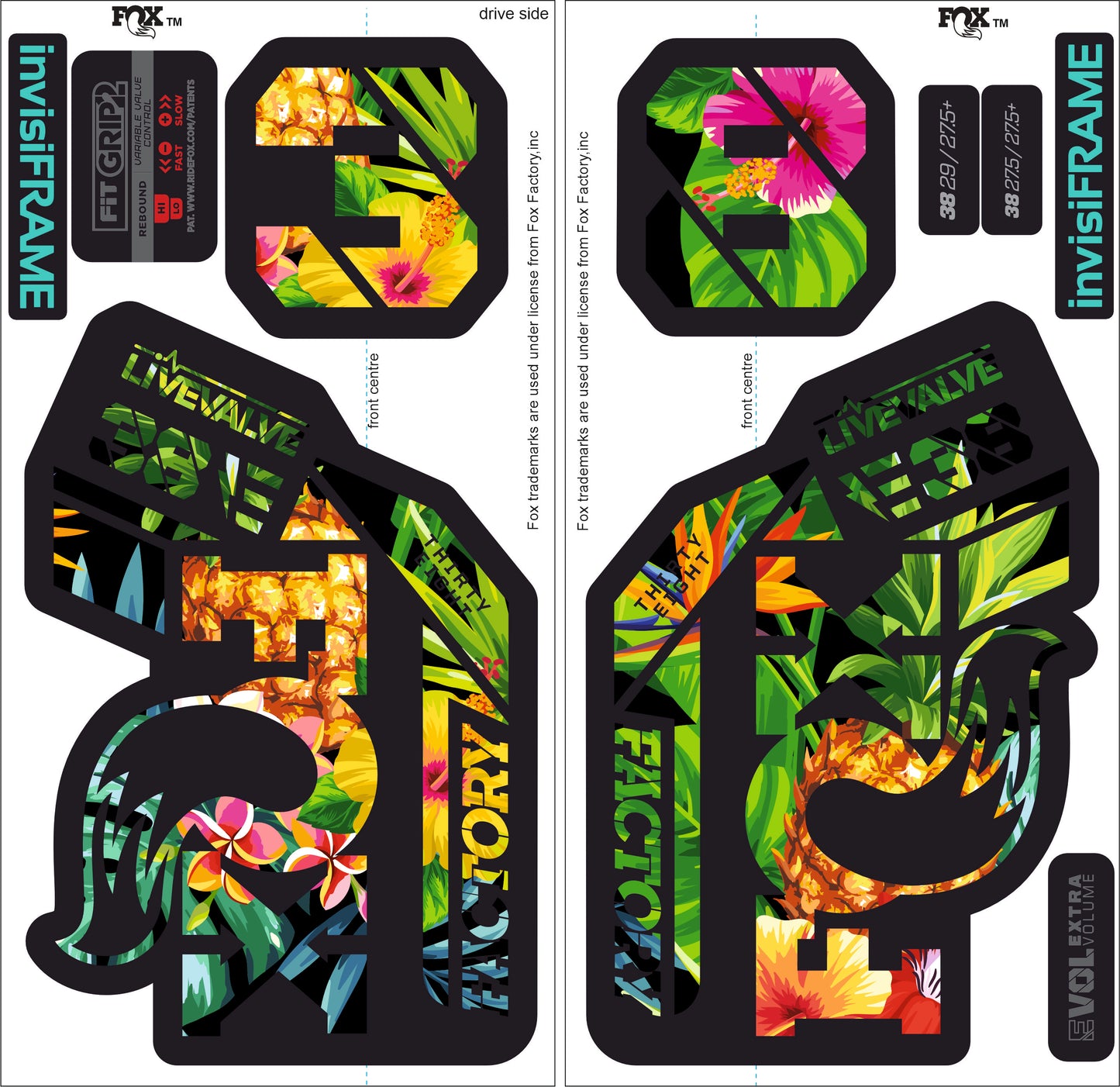 Fox 38 Factory E Bike Live Valve 2021 Decals