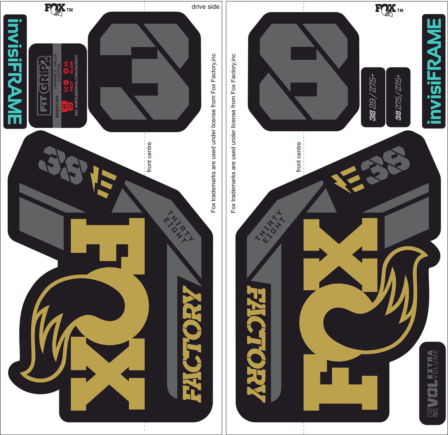 Fox 38 Factory E Bike 2021 Decals