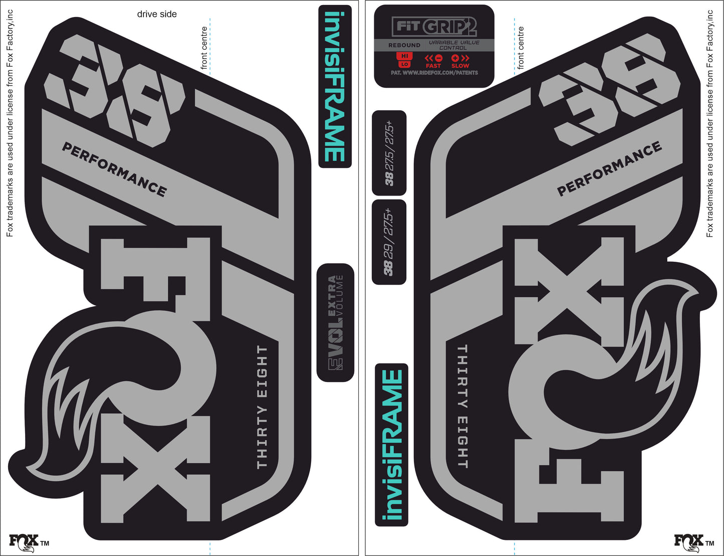 Fox 38 Performance 2021 Decals