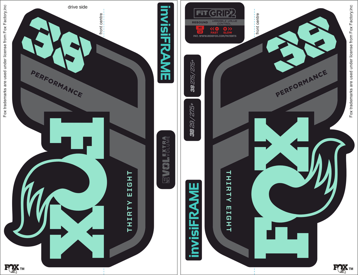 Fox 38 Performance 2021 Decals