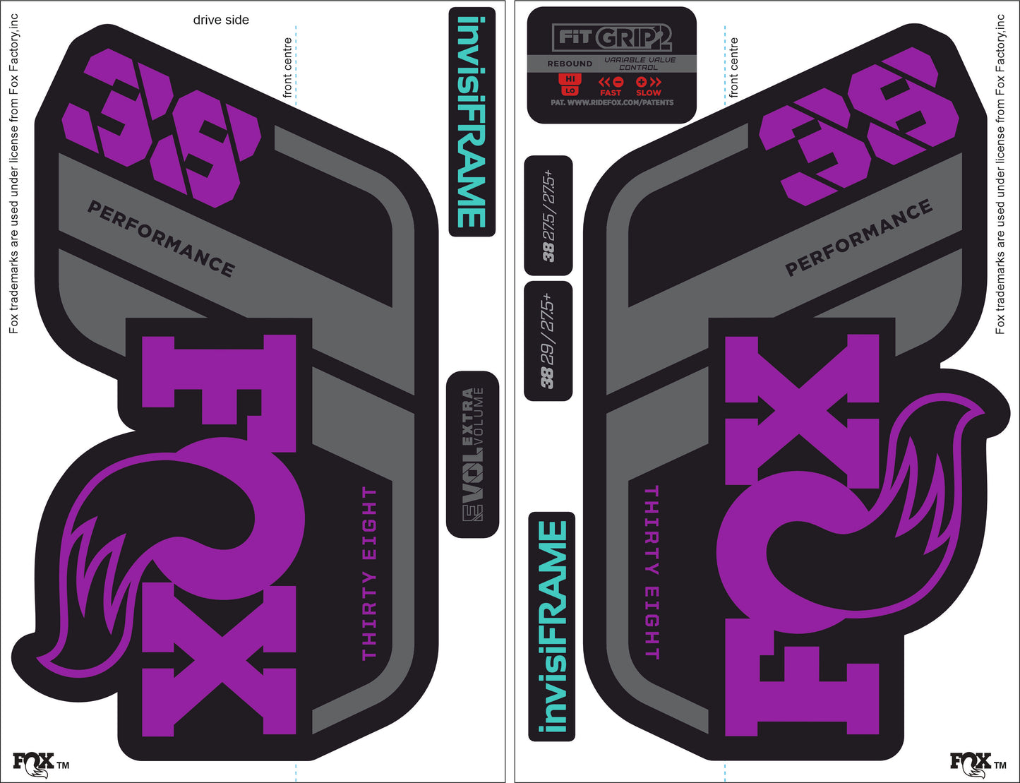 Fox 38 Performance 2021 Decals