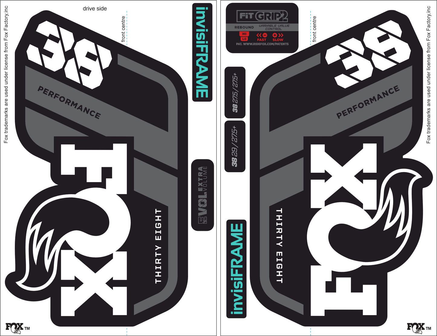 Fox 38 Performance 2021 Decals