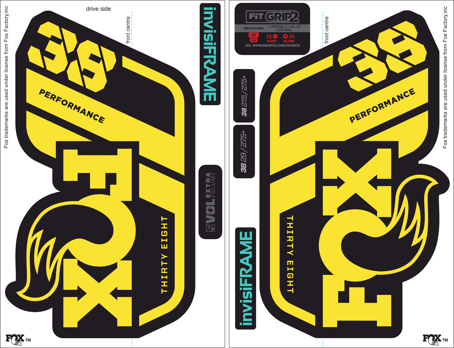 Fox 38 Performance 2021 Decals