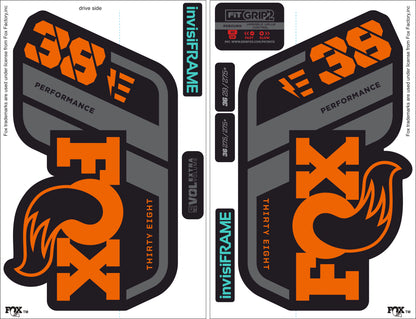 Fox 38 Performance E Bike 2021 Decals