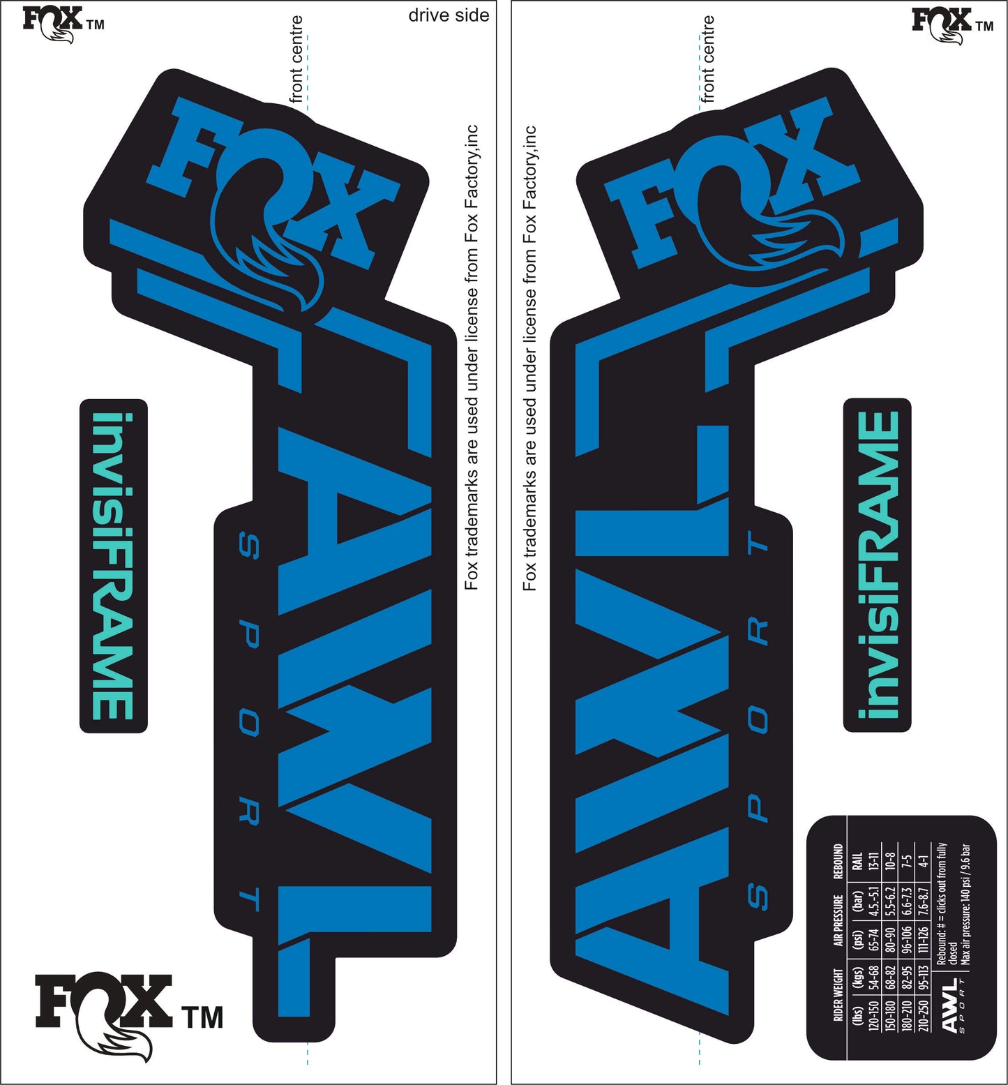 Fox AWL SPORT 2025 Decals