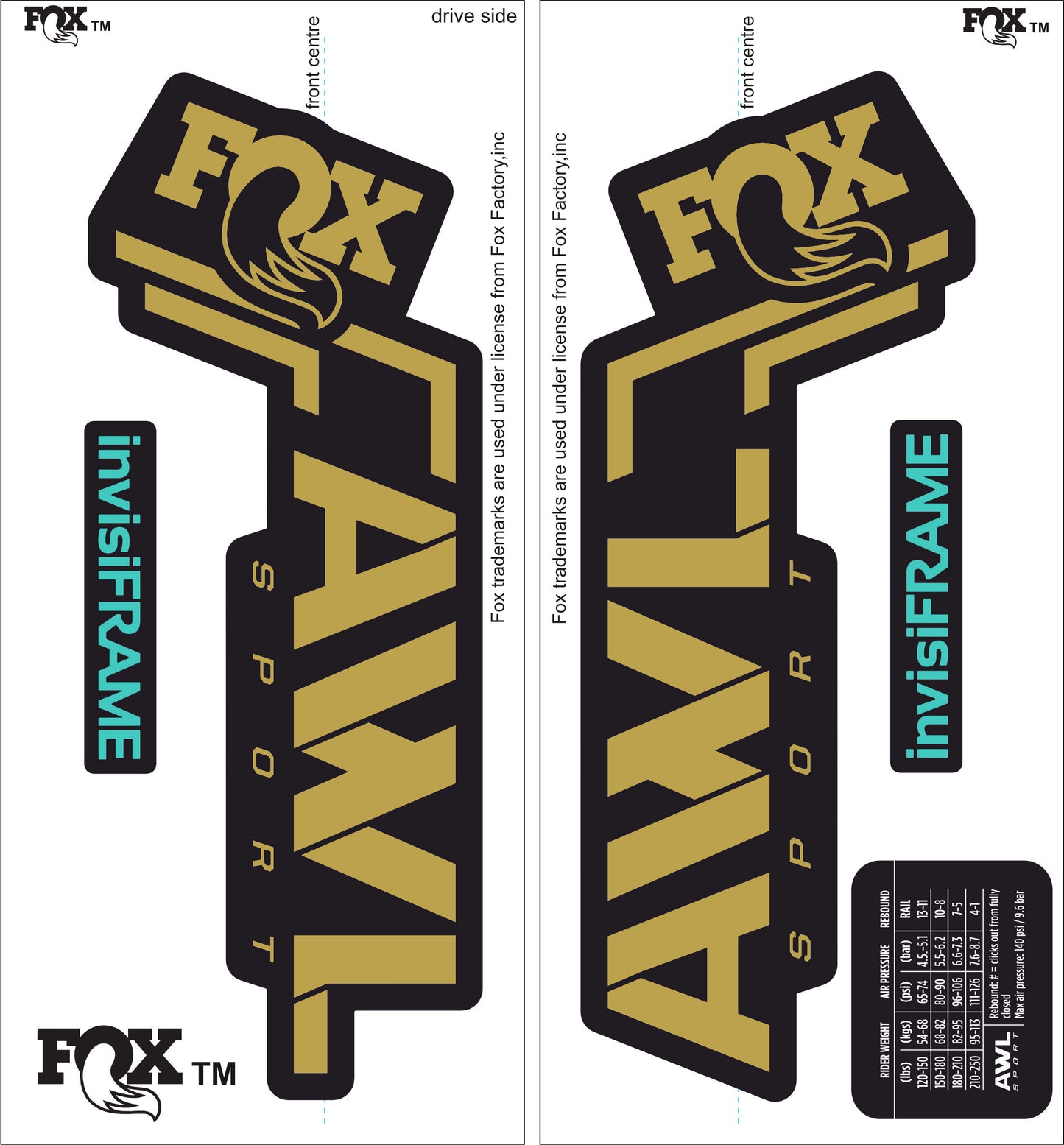 Fox AWL SPORT 2025 Decals